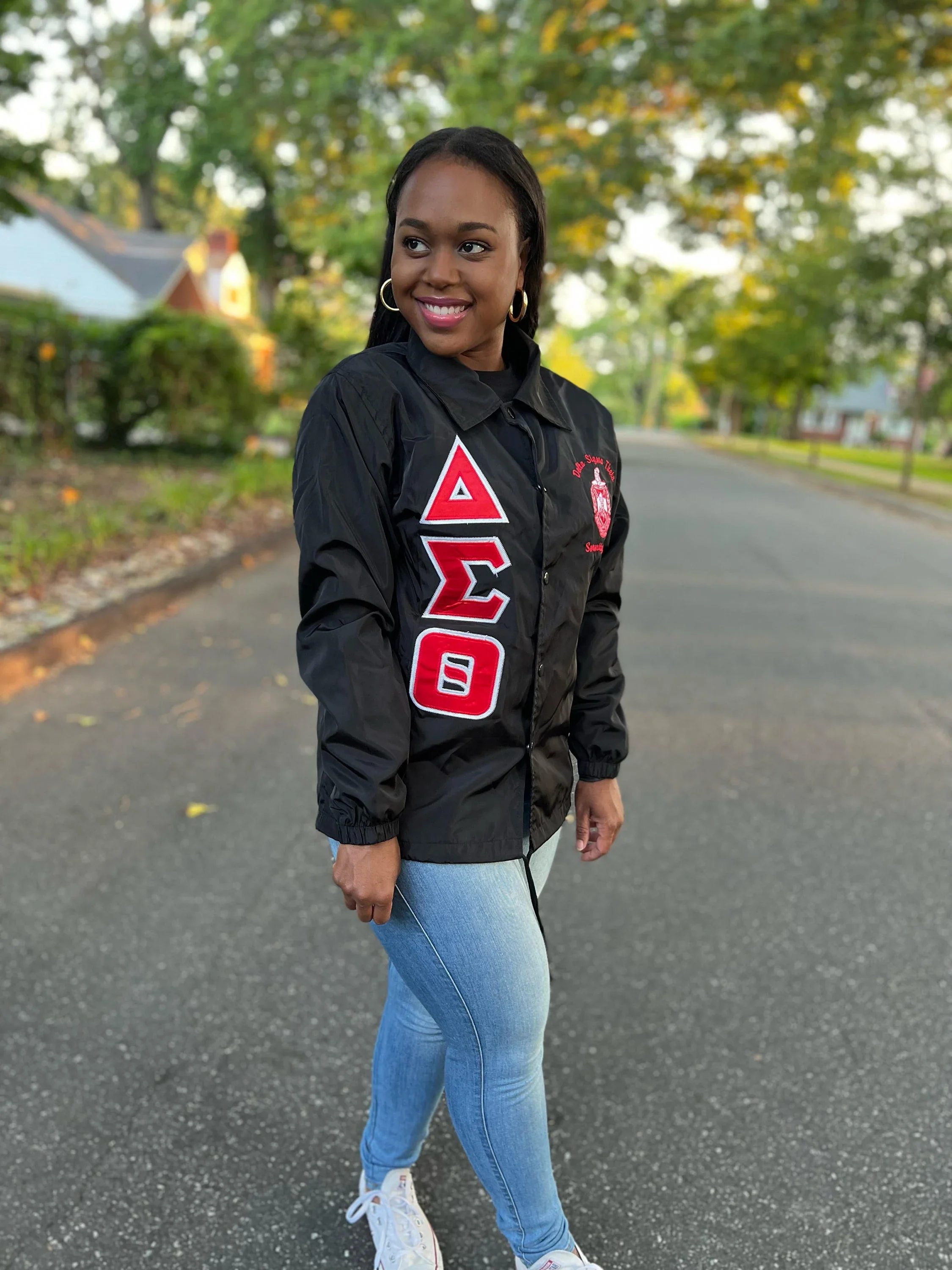 Delta Sigma Theta Greek Letter Ladies' Cut Jacket DST Paraphernalia - Image 8