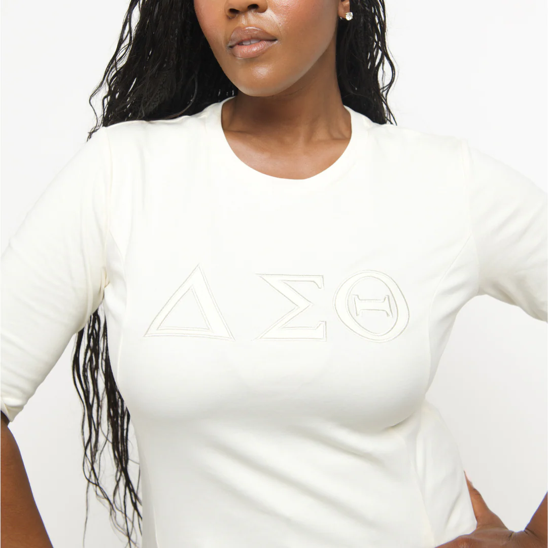 Cream Delta Sigma Theta Longline Top - Image 4