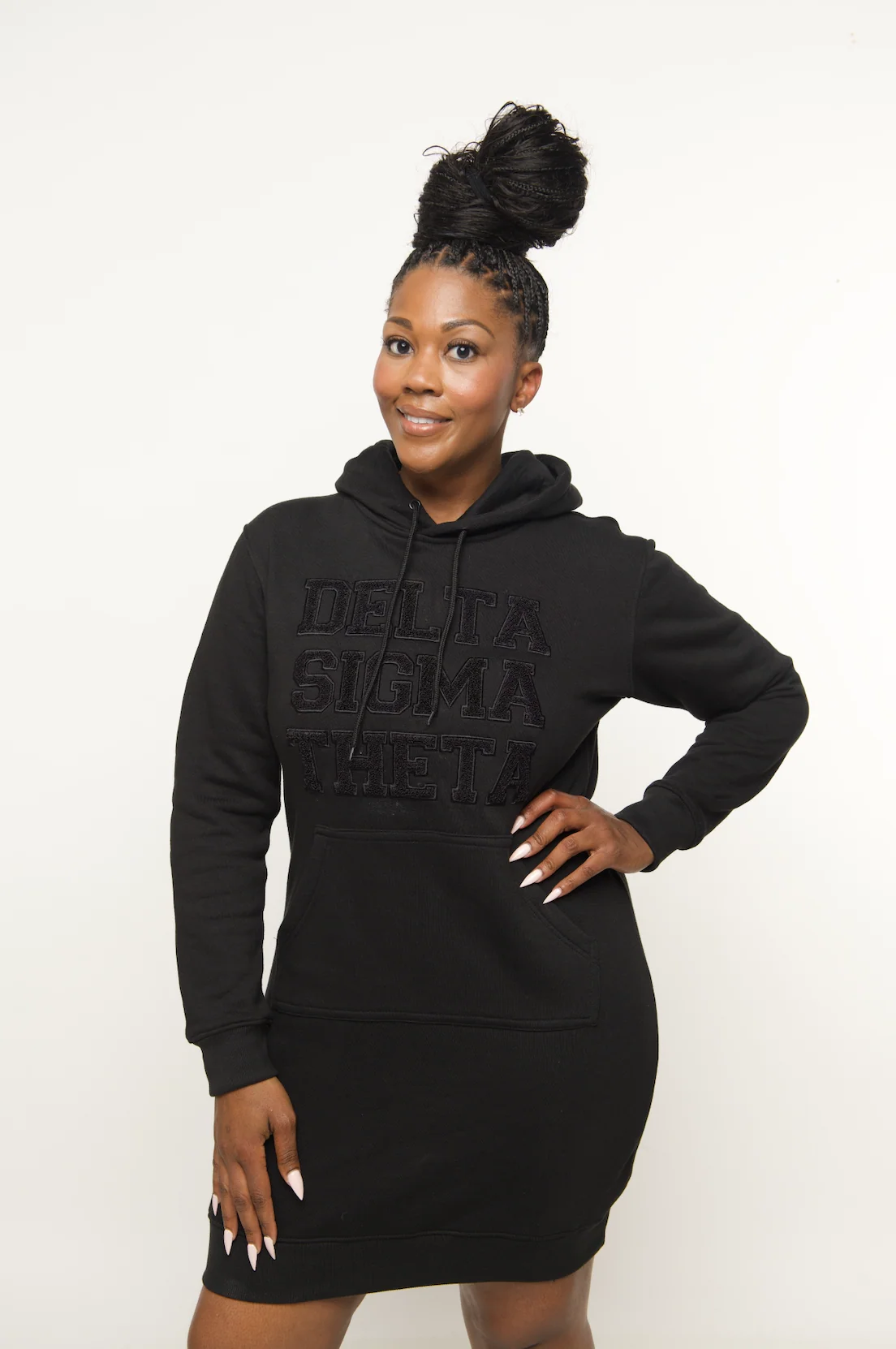 Sweatshirt Dress w/ Delta Sigma Theta Letters in Chenille - Image 3
