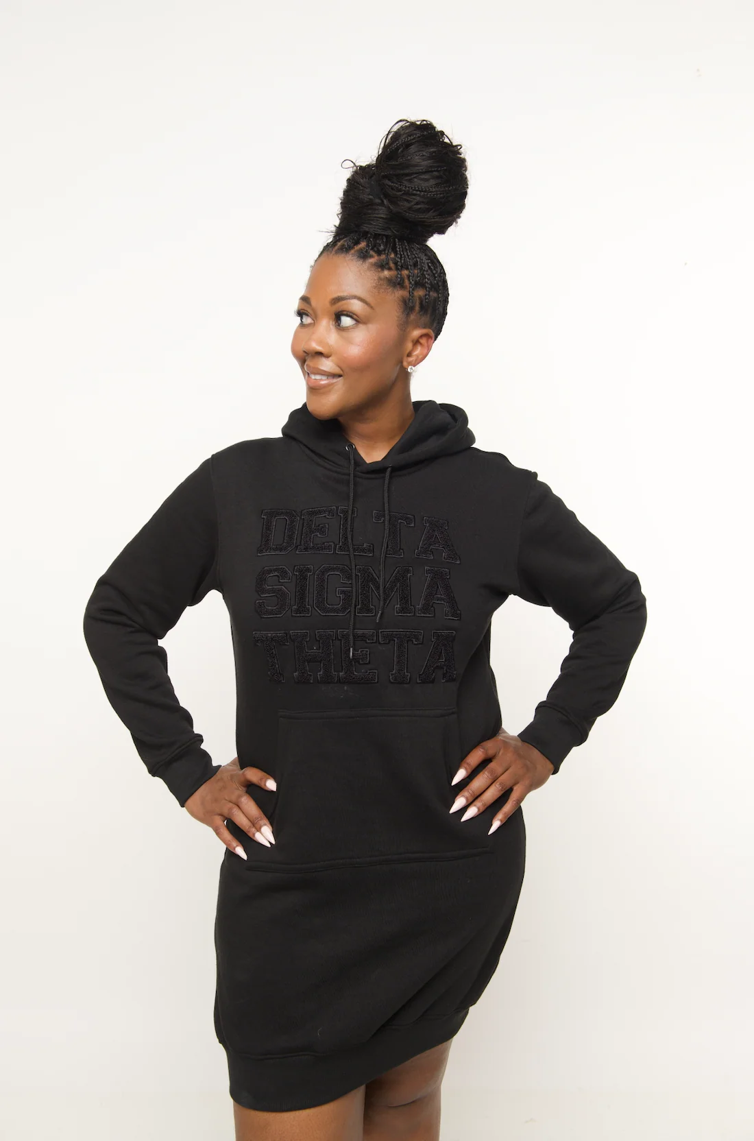 Sweatshirt Dress w/ Delta Sigma Theta Letters in Chenille - Image 5